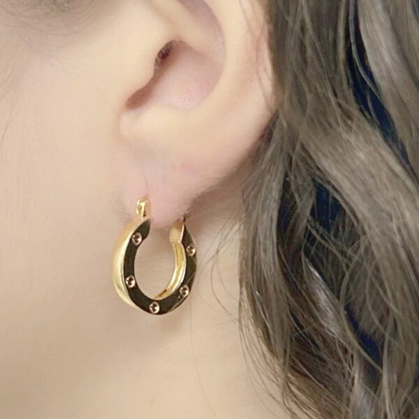 Brinco Argola C Banhado em Ouro 18K