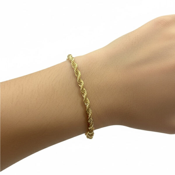 Pulseira Elo Baiano 5mm Banhado em Ouro 18k