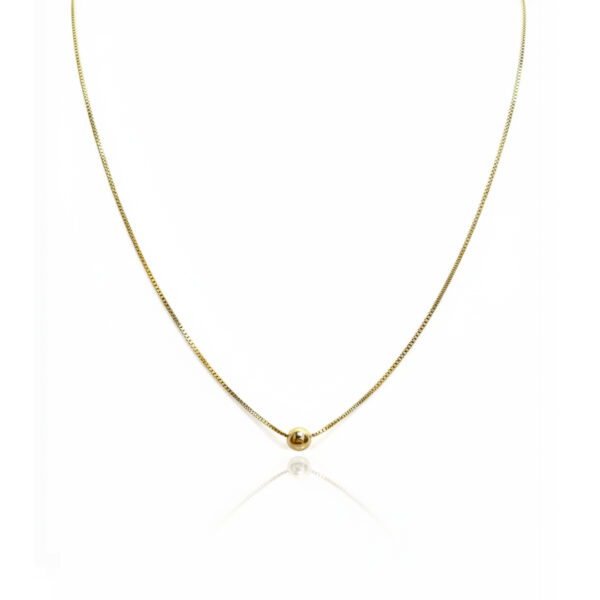 Colar Esfera P banhado em Ouro 18K