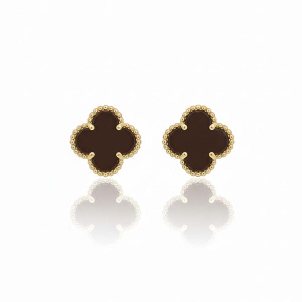 Brinco Trevo Banhado em Ouro 18k