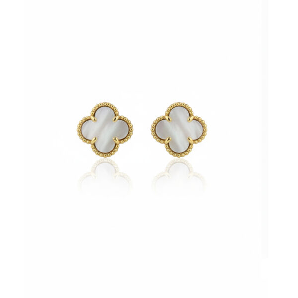 Brinco Trevo Banhado em Ouro 18k