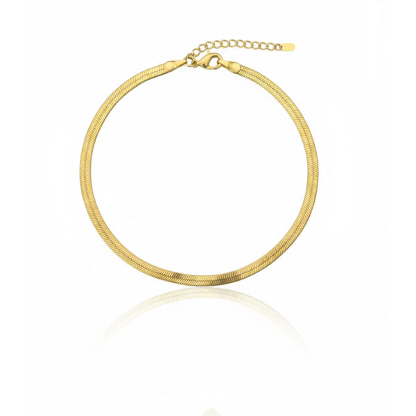 Pulseira Fita 4mm Banhado em Ouro 18k