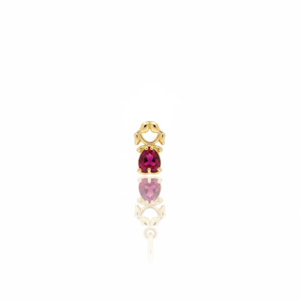 Pingente Menina Cravejado Banhado em Ouro 18K