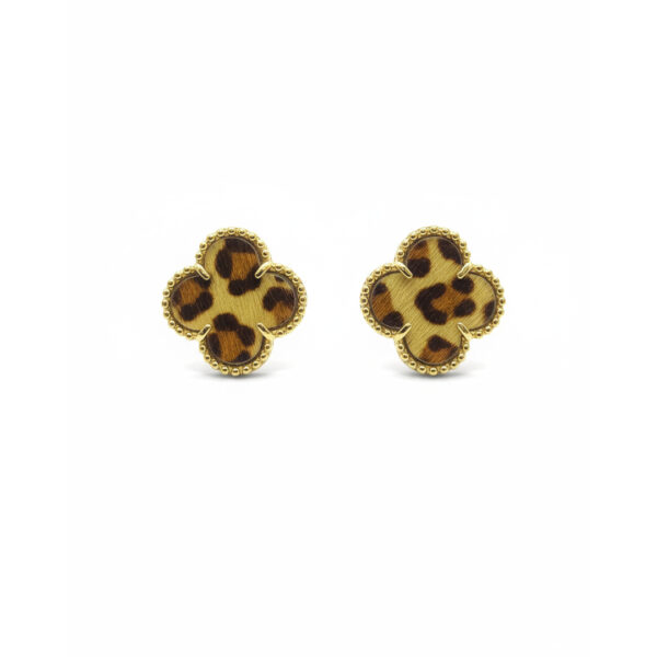 Brinco Trevo Banhado em Ouro 18k