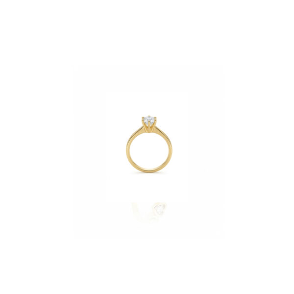 Anel Solitario Banhado em Ouro 18k
