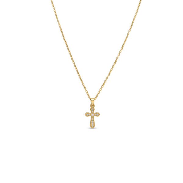 Colar(45cm +5 cm) Crucifixo em Aço