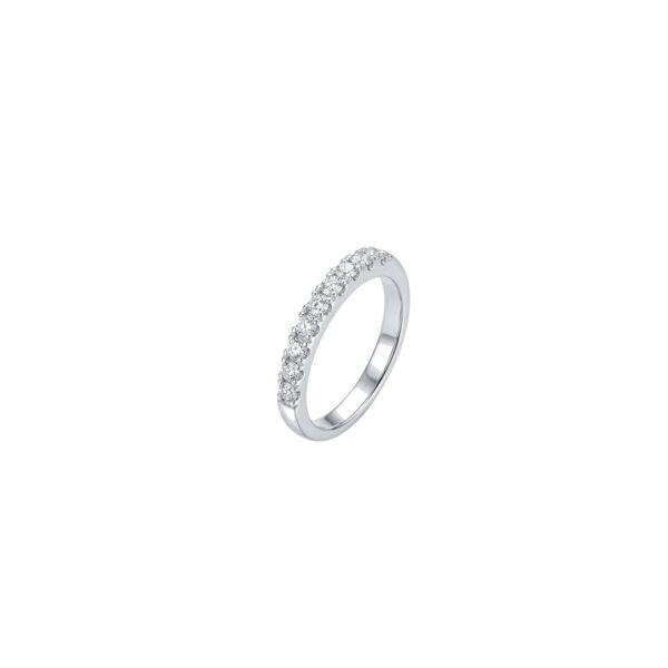 Anel Meio Cravejado Banhado em Ouro 18k