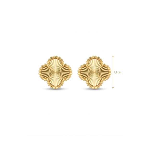 Brinco Trevo Banhado em Ouro 18k
