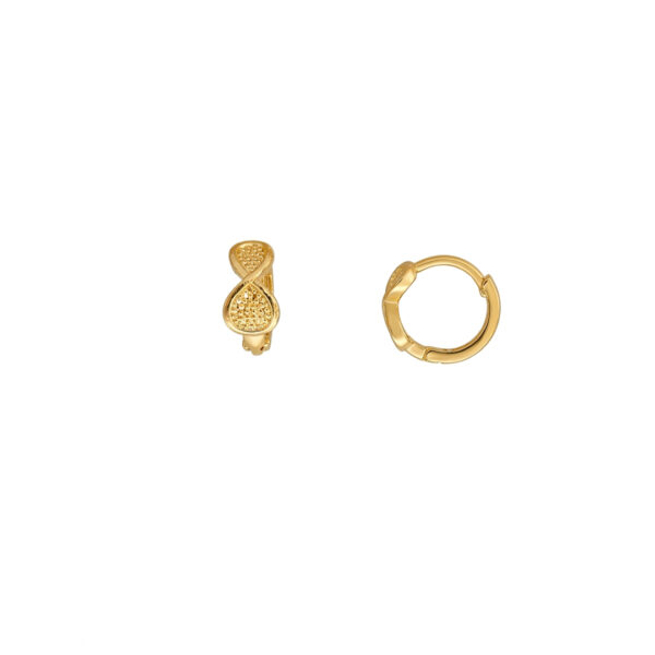 Brinco Argola Infinito Banhado em Ouro 18k