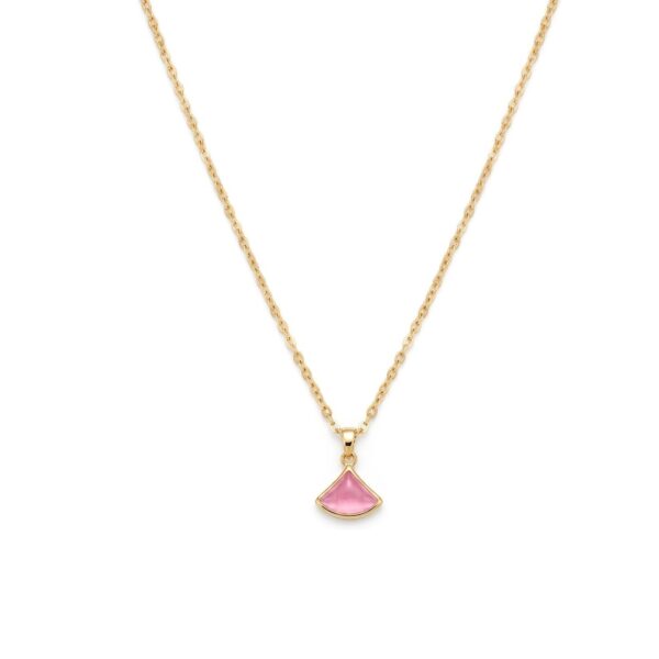 Colar(45 cm +5 cm)Triângulo  Banhado em Ouro 18k