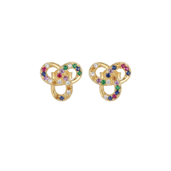 Brinco Cravejado Banhado em Ouro 18k