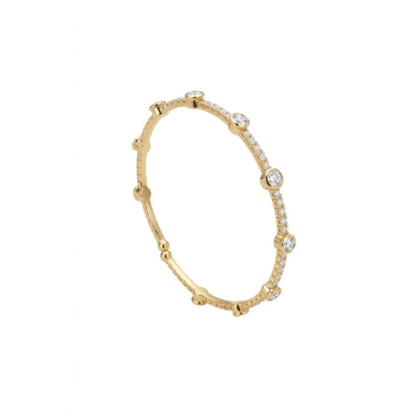 Bracelete Regulavel Riviera T Cravejado em Ouro 18k