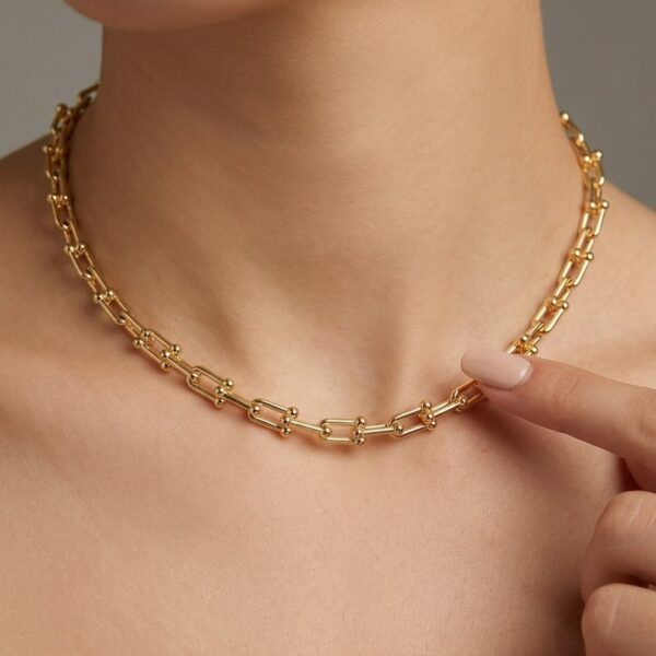 Choker Elo TP Banhado em Ouro 18K