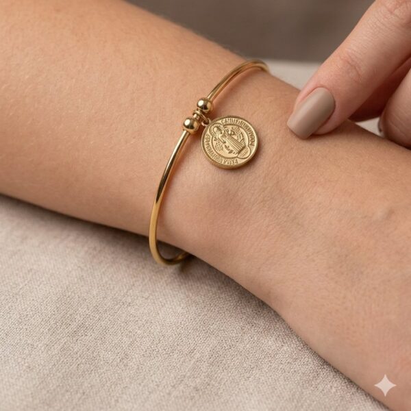 Bracelete São Bento em Aço