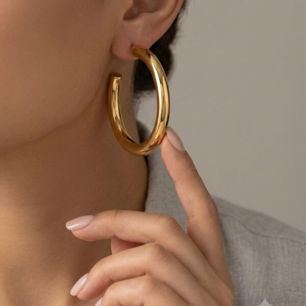 Brinco Argola G Abs Banhado em ouro 18k