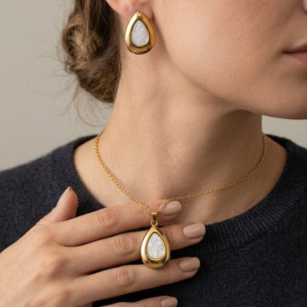 Conjunto gota em aço inoxidável premium atacado