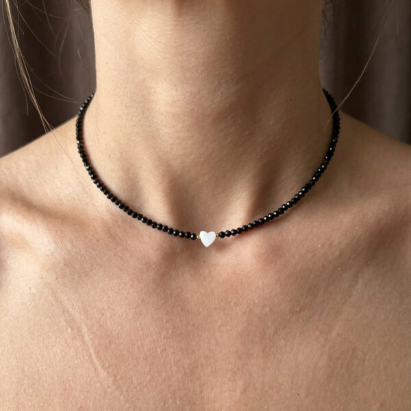 Choker cristais coração banhado ouro 18k premium atacado