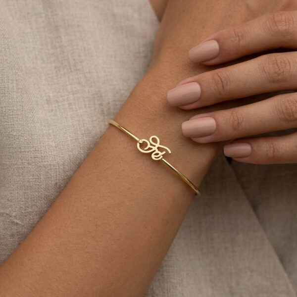 Bracelete fé banhado ouro 18k premium