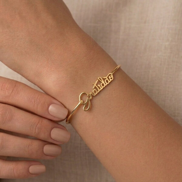 Bracelete Gratidão banhado em ouro 18k premium