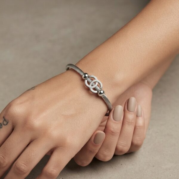 Bracelete cilíndrico aço premium atacado