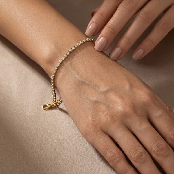 Pulseira Riviera aço inoxidável ajustável 17cm 5cm extensão