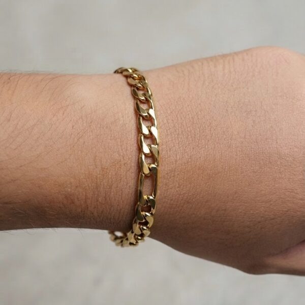 Pulseira elo grumet 3/1 em aço inoxidável premium atacado