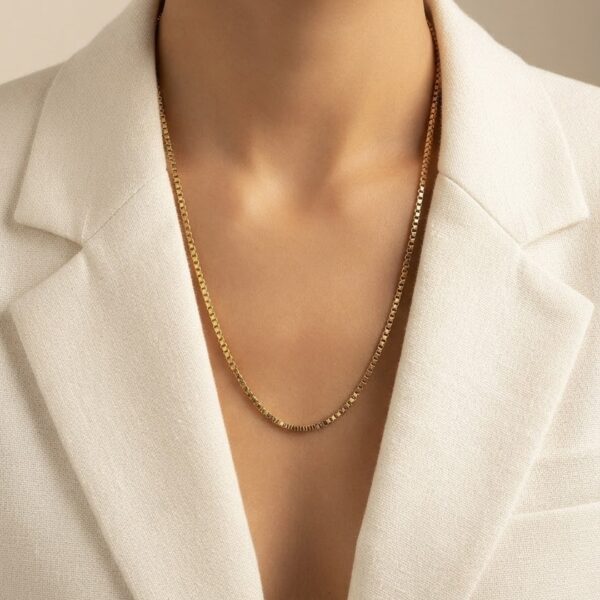 Colar veneziana 2mm banhado ouro 18k 60cm corrente premium atacado