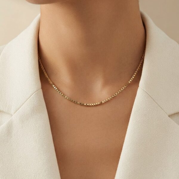 Choker veneziana 2mm banhado ouro 18k premium atacado