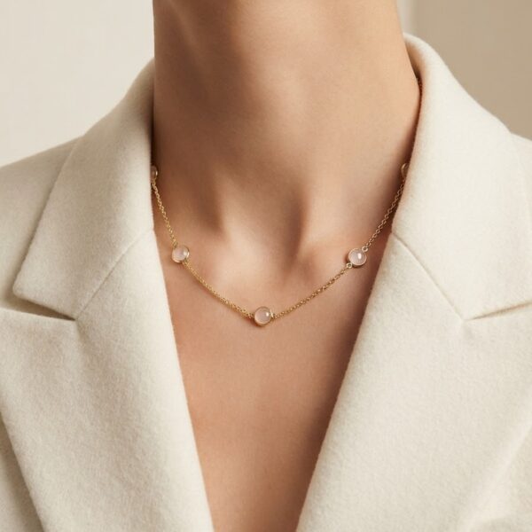 Choker cravejado banhado ouro 18k de 35 cm
