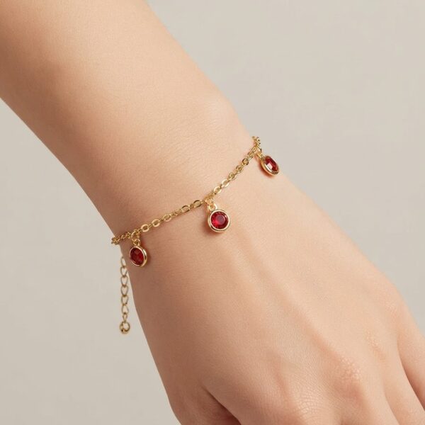 Pulseira T Cravejado Banhado a Ouro 18k